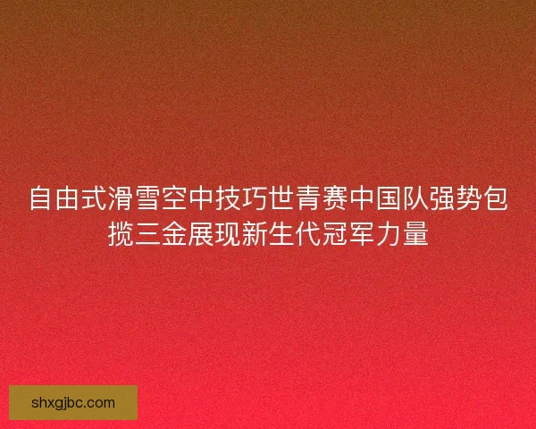 自由式滑雪空中技巧世青赛中国队强势包揽三金展现新生代冠军力量